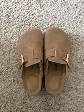 Project cloud suede clogs